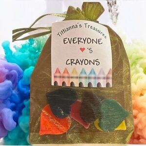 2 Bags of Everyone Loves Crayons! Rainbow Hearts;Smiles; Gold, Silver, B&W